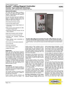 Specification 4291 - Hubbell Industrial Controls