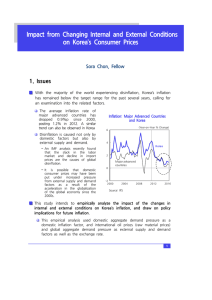 Impact from Changing Internal and External Conditions on Korea`s