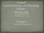 Campell Essential Biology with Physiology Volume 1 Biology 1308