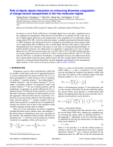 Role of dipole–dipole interaction on enhancing Brownian