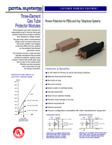 Gas Tube Protector Module Data Sheet