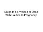 Drugs to be Avoided or Used With Caution In Pregenancy