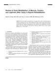 Review of Early Mobilization of Muscle, Tendon, and Ligament After