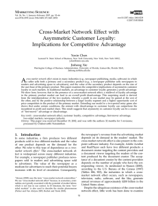 Cross-Market Network Effect with Asymmetric Customer