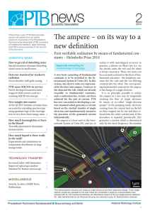 The ampere – on its way to a new definition