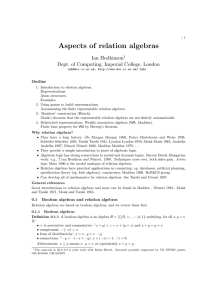 Aspects of relation algebras
