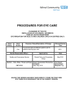 PROCEDURES FOR EYE CARE - Wirral Community NHS Trust