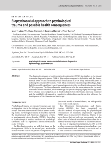 Biopsychosocial approach to psychological trauma and possible