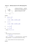 Solutions to Mid-Term Exam for GP II, HOE, Spring 2011. 25% In the