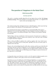 The question of Happiness in the Natal Chart