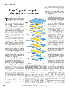 Deep Origin of Hotspots— the Mantle Plume Model