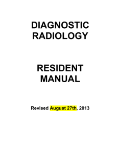 diagnostic radiology resident manual