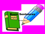 Basic Sentences