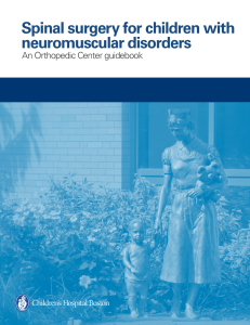 Spinal surgery for children with neuromuscular disorders