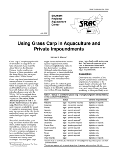 Using Grass Carp in Aquaculture and Private Impoundments