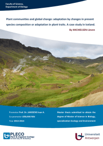 Plant communities and global change: adaptation by changes in