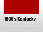 1800`s Kentucky - Rowan County Schools