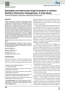 Nasolabial and Interincisal Angle Evaluation in Anterior Maxillary