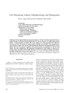 Life-Threatening Asthma: Pathophysiology and