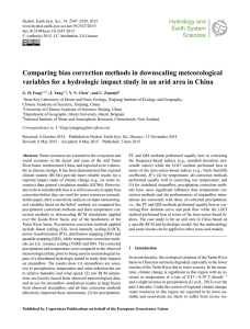 Comparing bias correction methods in downscaling meteorological