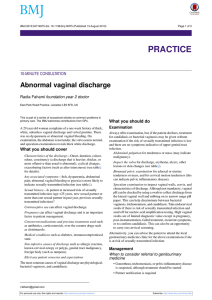 Abnormal vaginal discharge