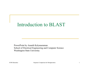 Introduction to BLAST