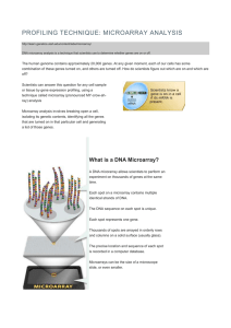 PROFILING TECHNIQUE: MICROARRAY ANALYSIS