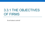 3.3.1 The objectives of firms