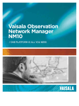 Vaisala Observation Network Manager NM10