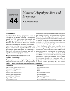 Maternal Hypothyroidism And - The Association of Physicians of India