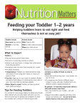 Feeding your Toddler 1–2 years