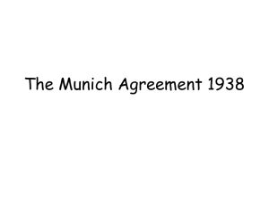 Munich Agreement - Coatbridge High School