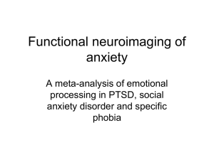 Functional neuroimaging of anxiety