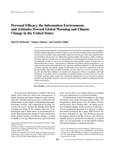 Personal Efficacy, the Information Environment