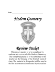 Modern Geometry Review Packet