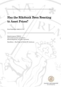 Has the Riksbank Been Reacting to Asset Prices?