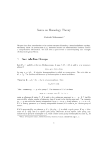 Notes on Homology Theory - McGill School Of Computer Science