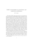 Gödel`s correspondence on proof theory and constructive mathematics