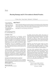 Hearing Damage and it`s Prevention in Dental Practice