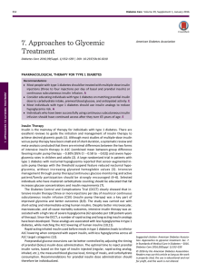 7. Approaches to Glycemic Treatment - Diabetes Care