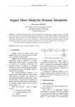 stepper motor model for dynamic simulation