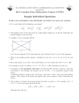 Sample Individual Questions