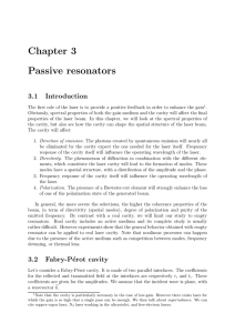 Chapter 3 Passive resonators