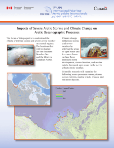 Impacts of Severe Arctic Storms and Climate Change on Arctic