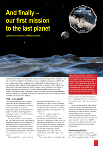 And finally – our first mission to the last planet