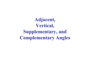 Adjacent, Vertical, Supplementary, and