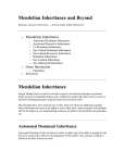 Mendelian Inheritance and Beyond