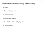 Engr210a Lecture 9: Controllability and Observability