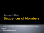 Sequences of Numbers