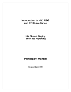 HIV Clinical Staging and Case Reporting